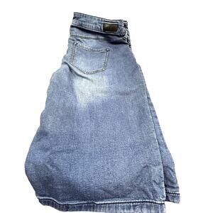 Beau Dawson Sound Style Jogger Denim Shorts  8 women's blue New York Bermuda